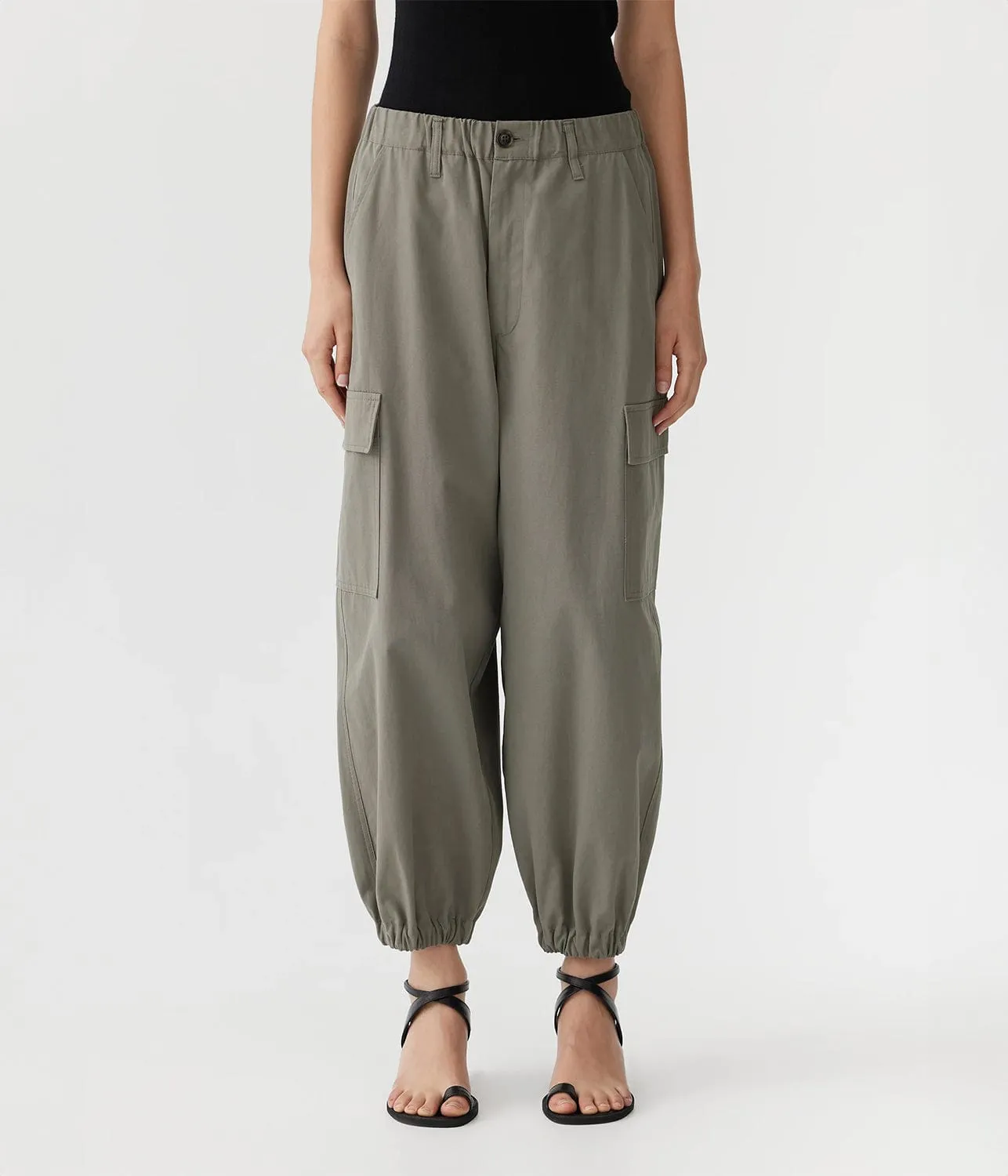 COTTON CARGO PANT- SMOKEY OLIVE