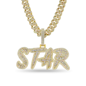 Custom Emerald Cut Coke Boys Font Pendant