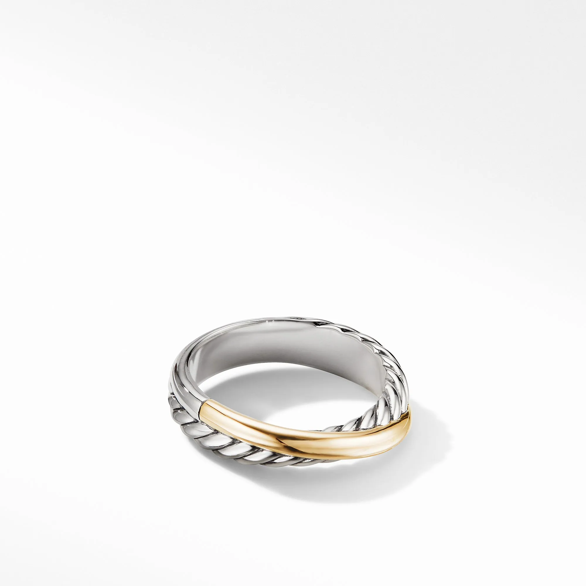 David Yurman Crossover Ring with 18K Yellow Gold 5MM