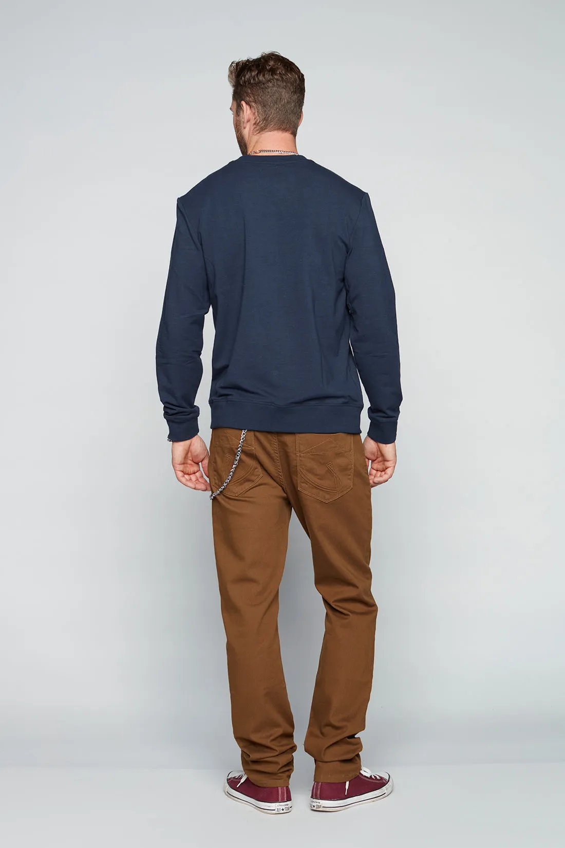 Deluxe 5 Pocket Straight Fit French Terry - Tobacco