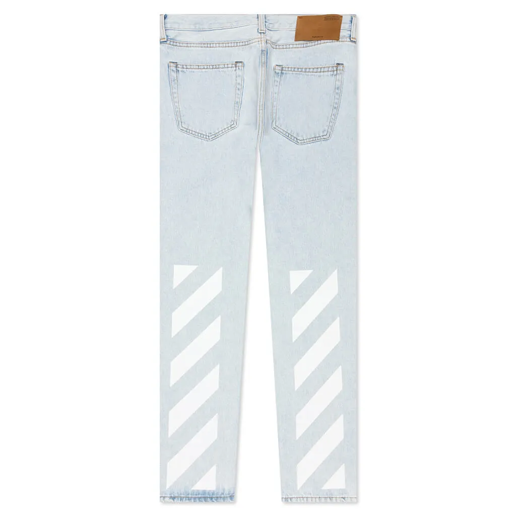 Diag Tab N Arrow Slim Jeans - Bleach Blue