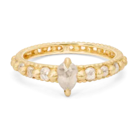 Diamond Ghost Orchid Ring - Size 7 - 9858