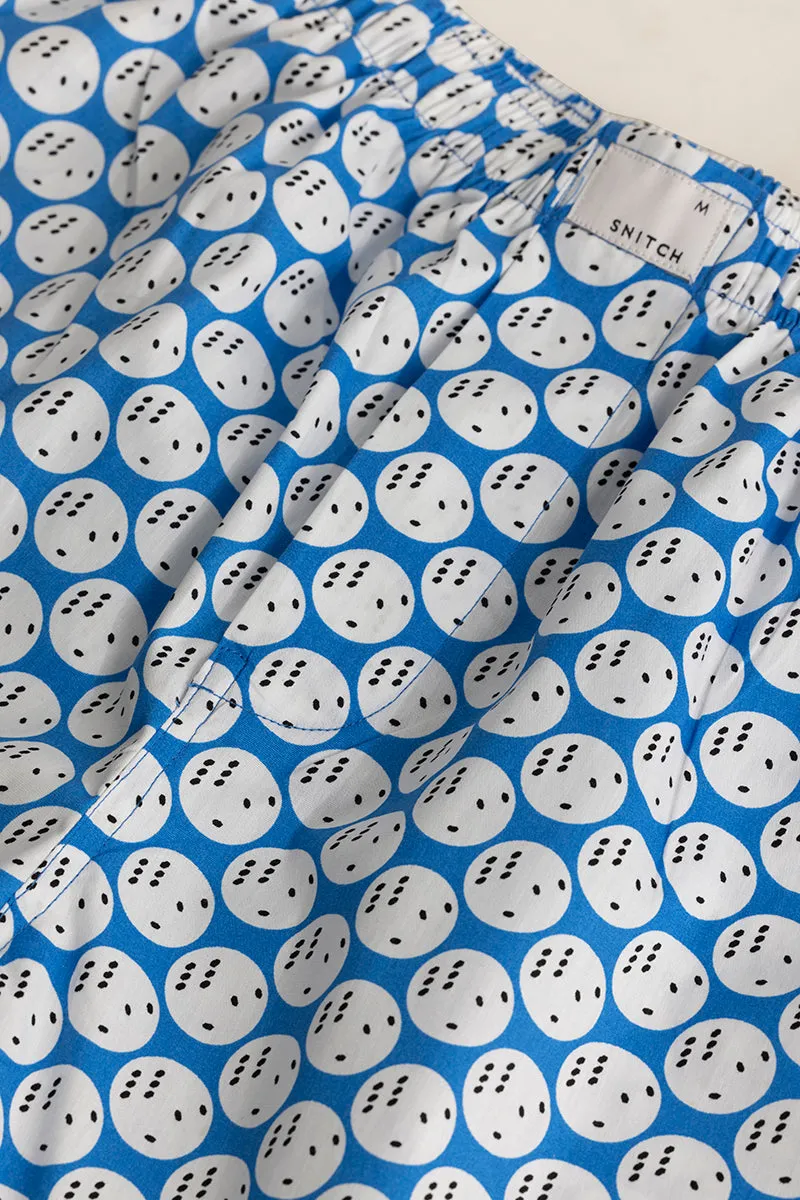 Dice Print Blue Pyjama