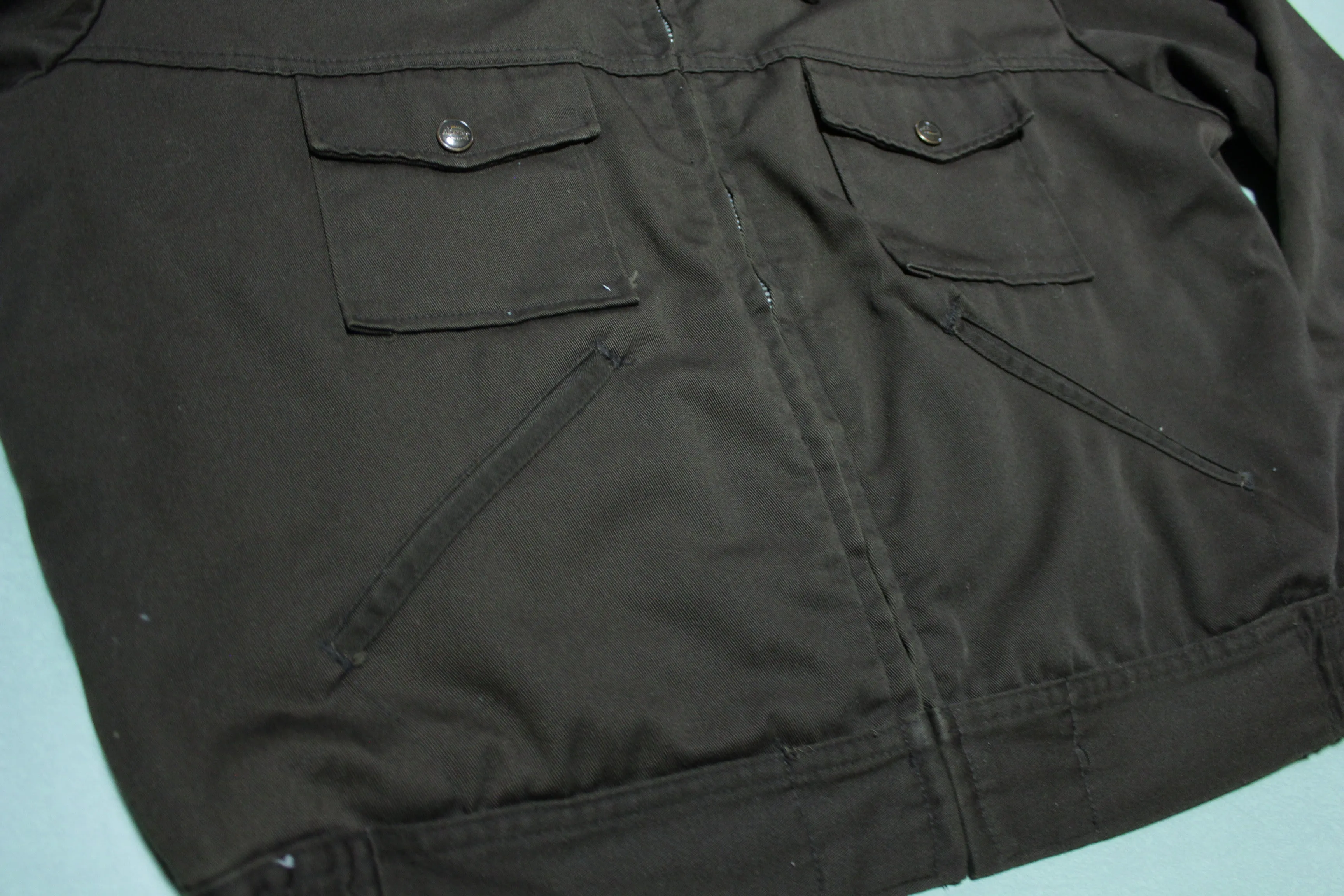 Dickies 4 Pocket Vintage 70's Mechanics Work Jacket Chocolate Brown