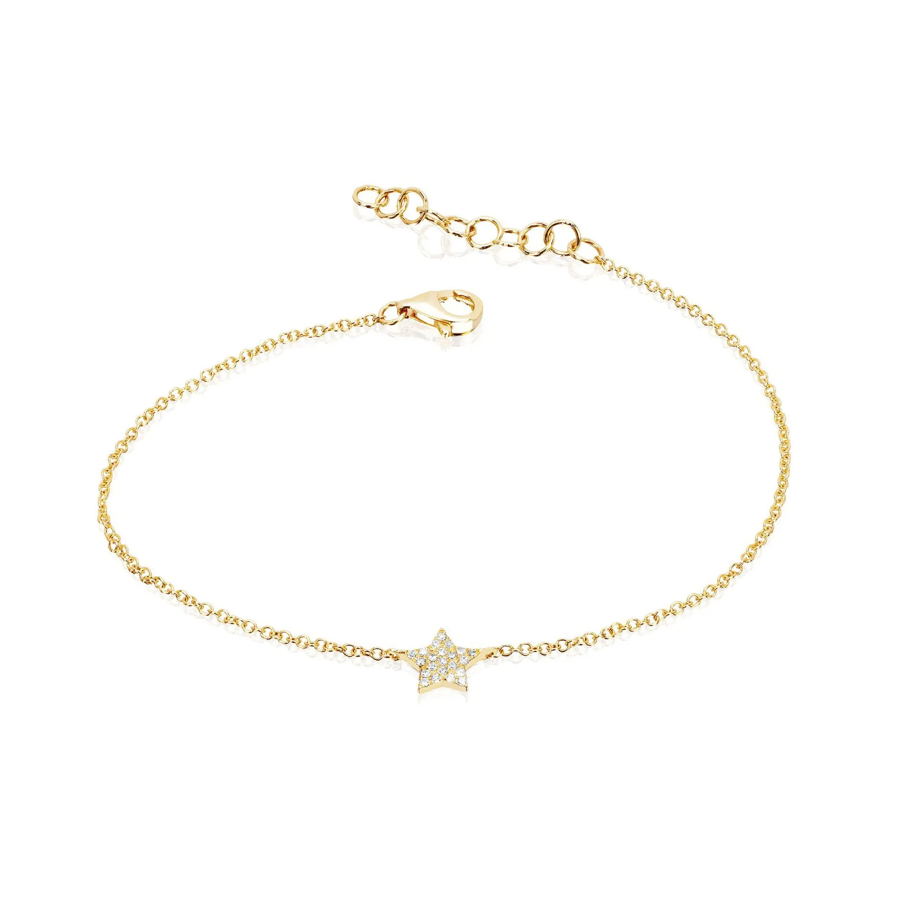 EF Collection - Diamond Star Bracelet, Yellow Gold