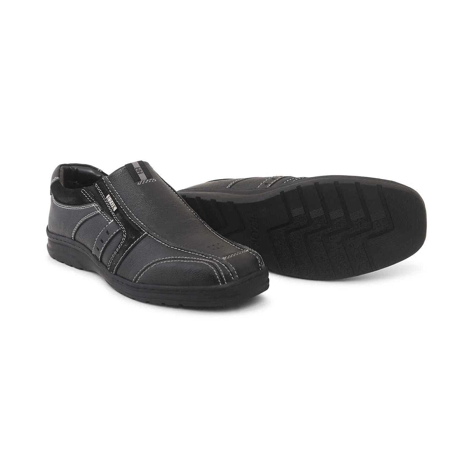 Ezok Men Genuine Leather Slip-Ons Shoes