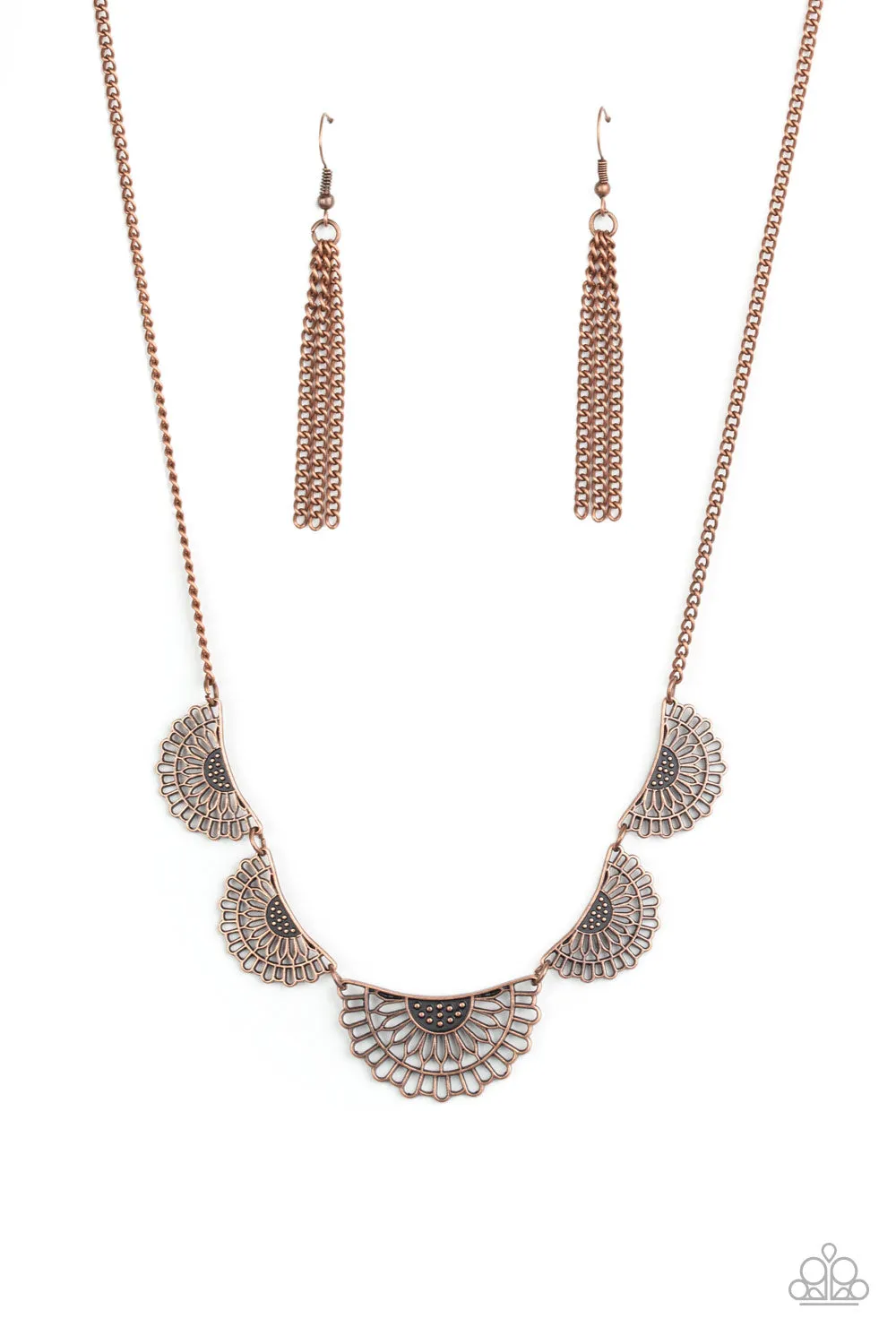 Fanned Out Fashion - Copper Necklace