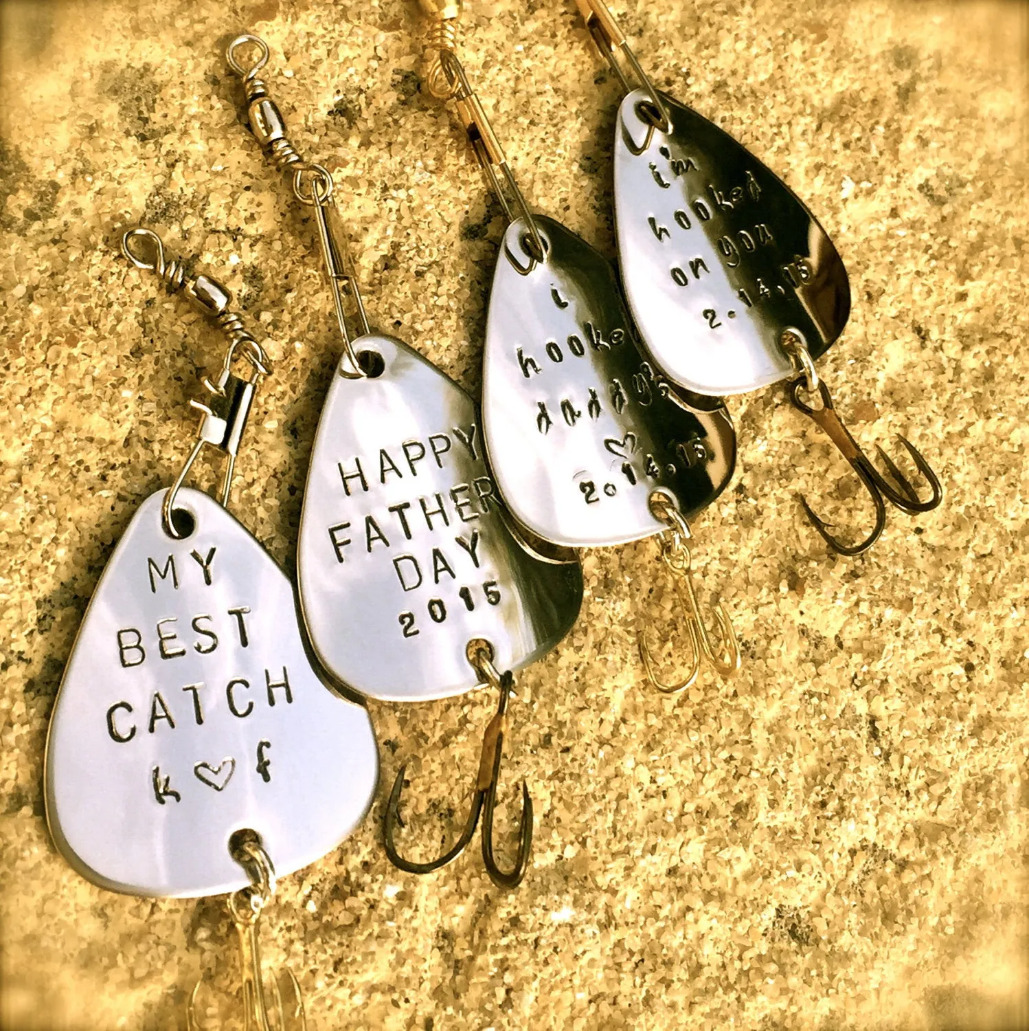 Fishing Lure, Happy Fathers Day, My Best Catch, I'm hooked on you, Custom Fisherman Gift, natashaaloha