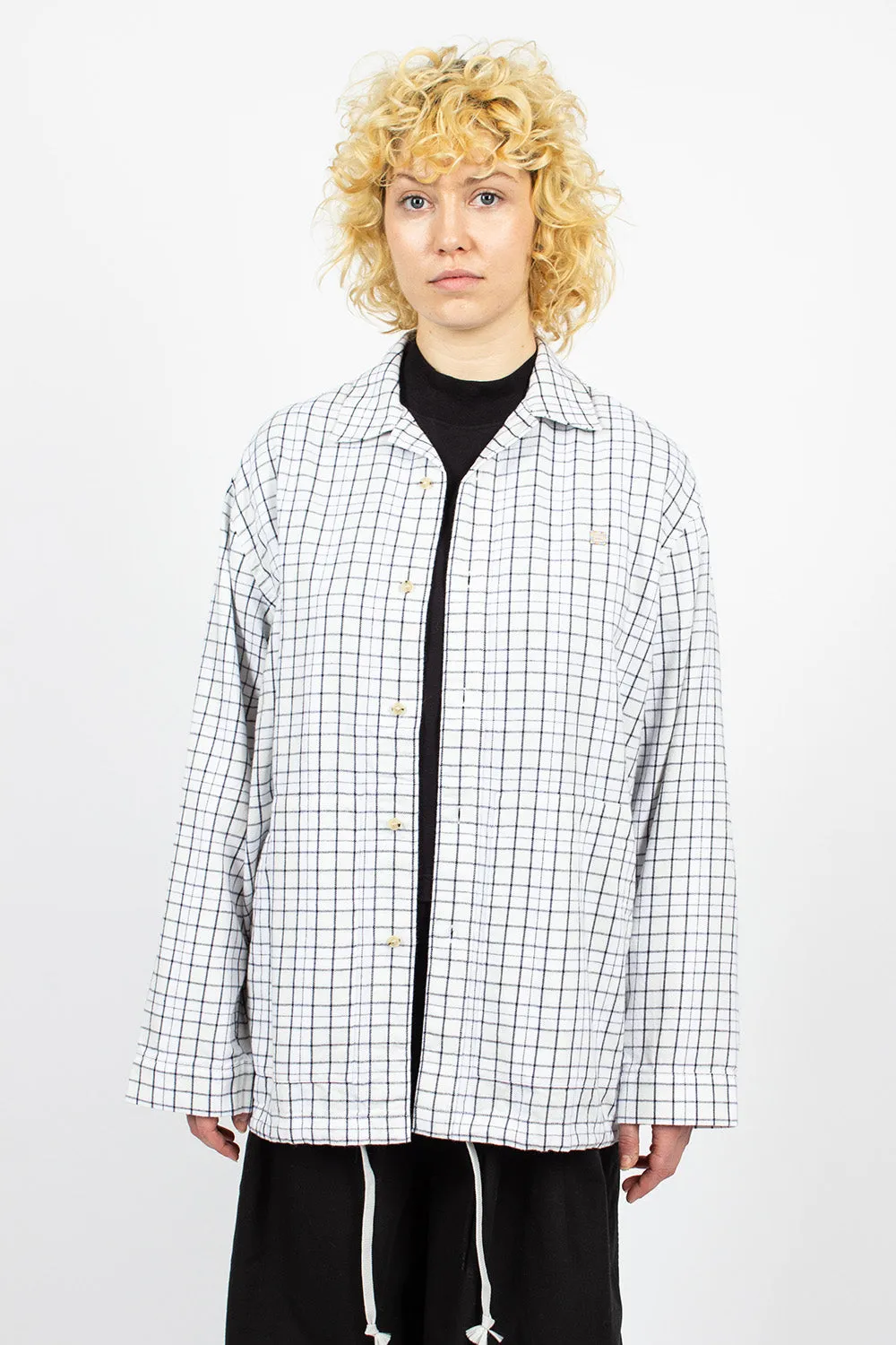 Flannel Overshirt White/Black