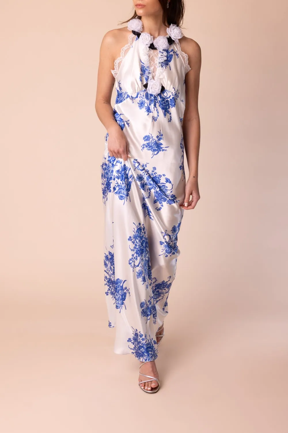 Floral Applique Maxi Dress