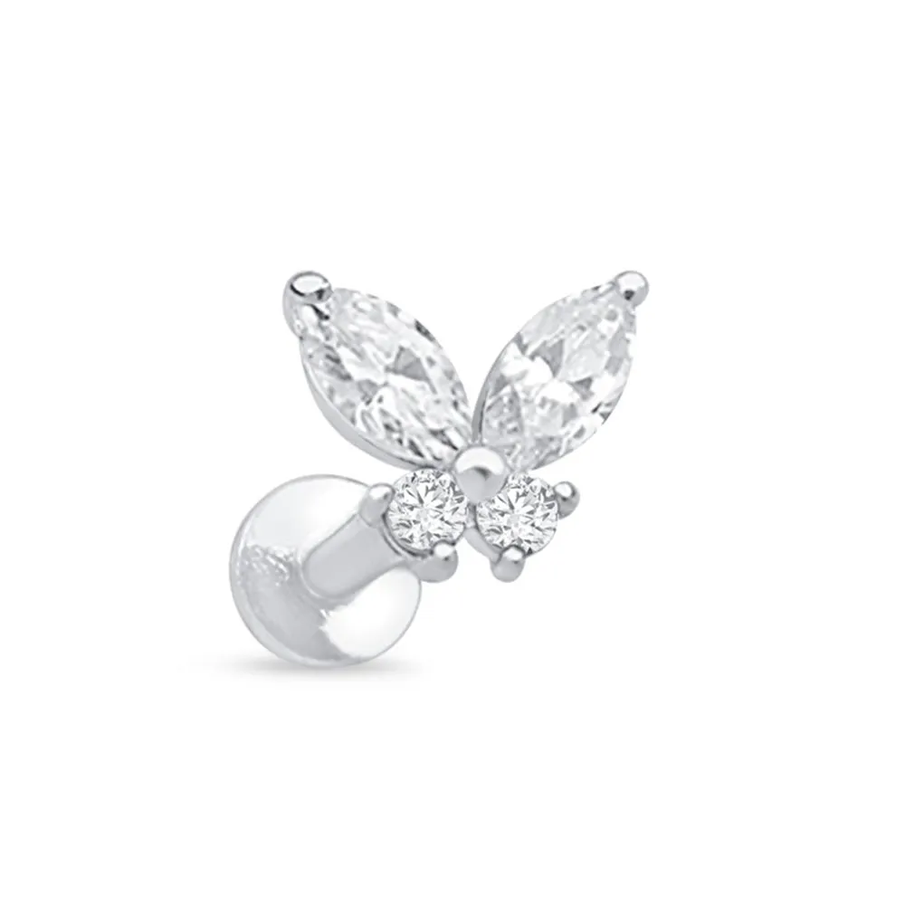 Fluttering Gemstone Butterfly Earring