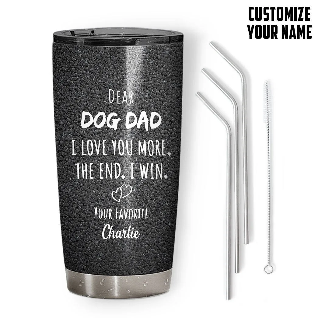 Gearhuman 3D Dear Dog Dad Fathers Day Gift Custom Name Tumbler German Shepherd Dog