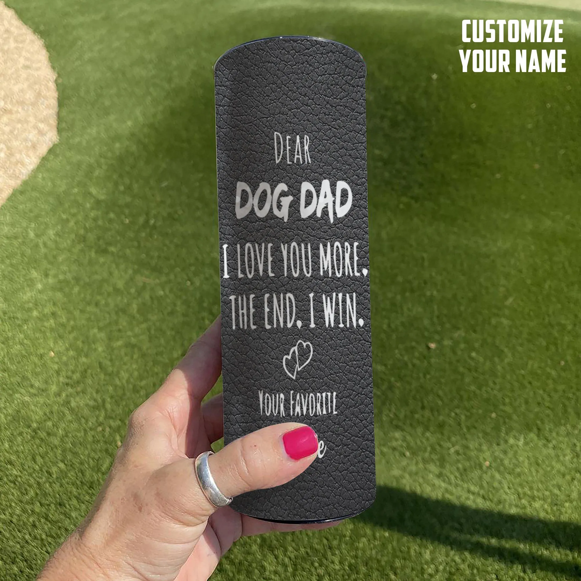 Gearhuman 3D Dear Dog Dad Fathers Day Gift Custom Name Tumbler German Shepherd Dog