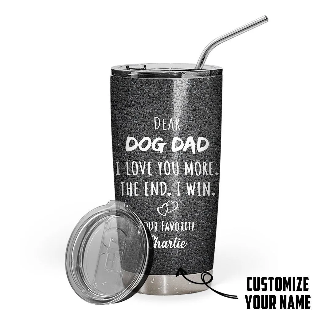 Gearhuman 3D Dear Dog Dad Fathers Day Gift Custom Name Tumbler German Shepherd Dog