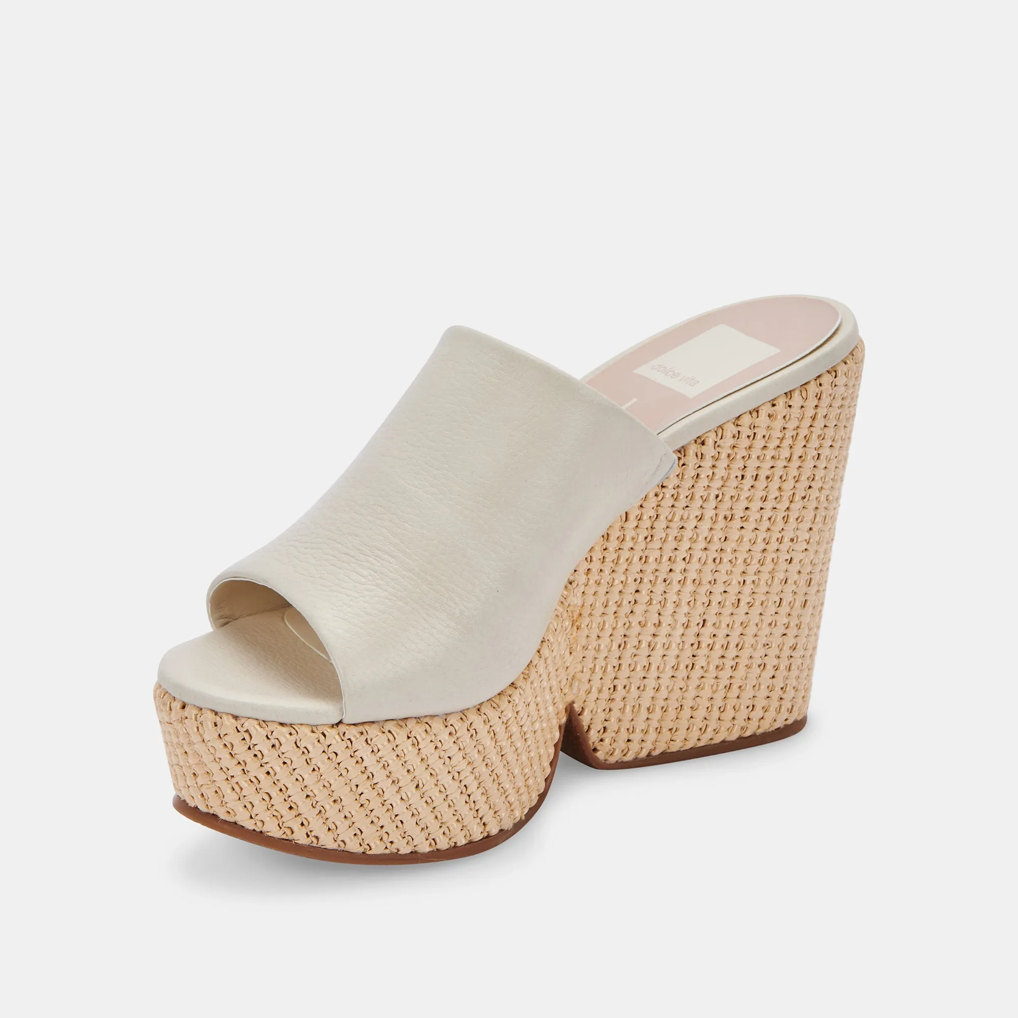 GILMA WEDGES IVORY LEATHER