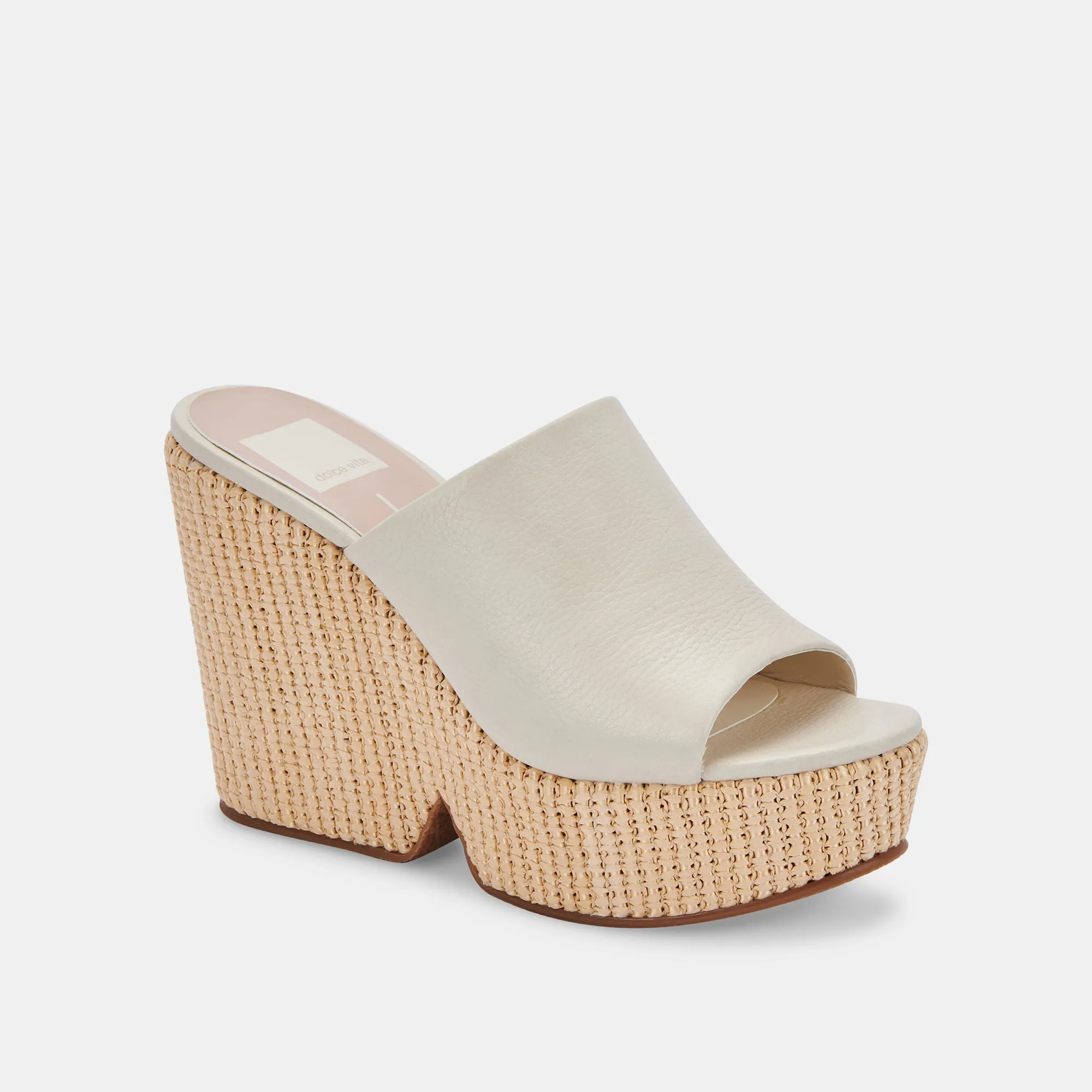 GILMA WEDGES IVORY LEATHER