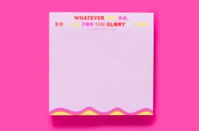 Glory to God Sticky Reminder Pad