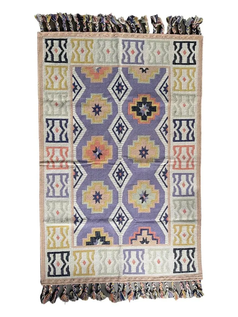 Hand Knotted Wool & Cotton RUG 59