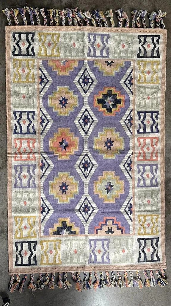 Hand Knotted Wool & Cotton RUG 59