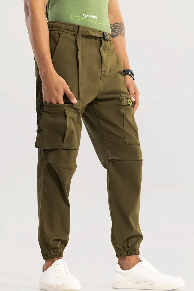 Hexa-Pocket Olive Cargo Pant