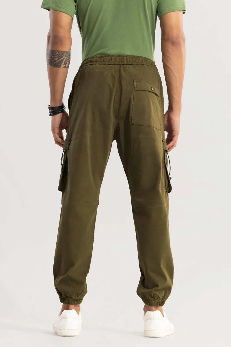 Hexa-Pocket Olive Cargo Pant