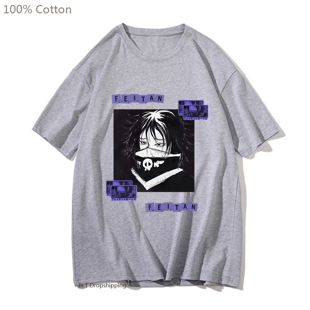 Hunter x Hunter Feitan Graphic T-shirt 100% Cotton Short Sleeve Summer Streetwear