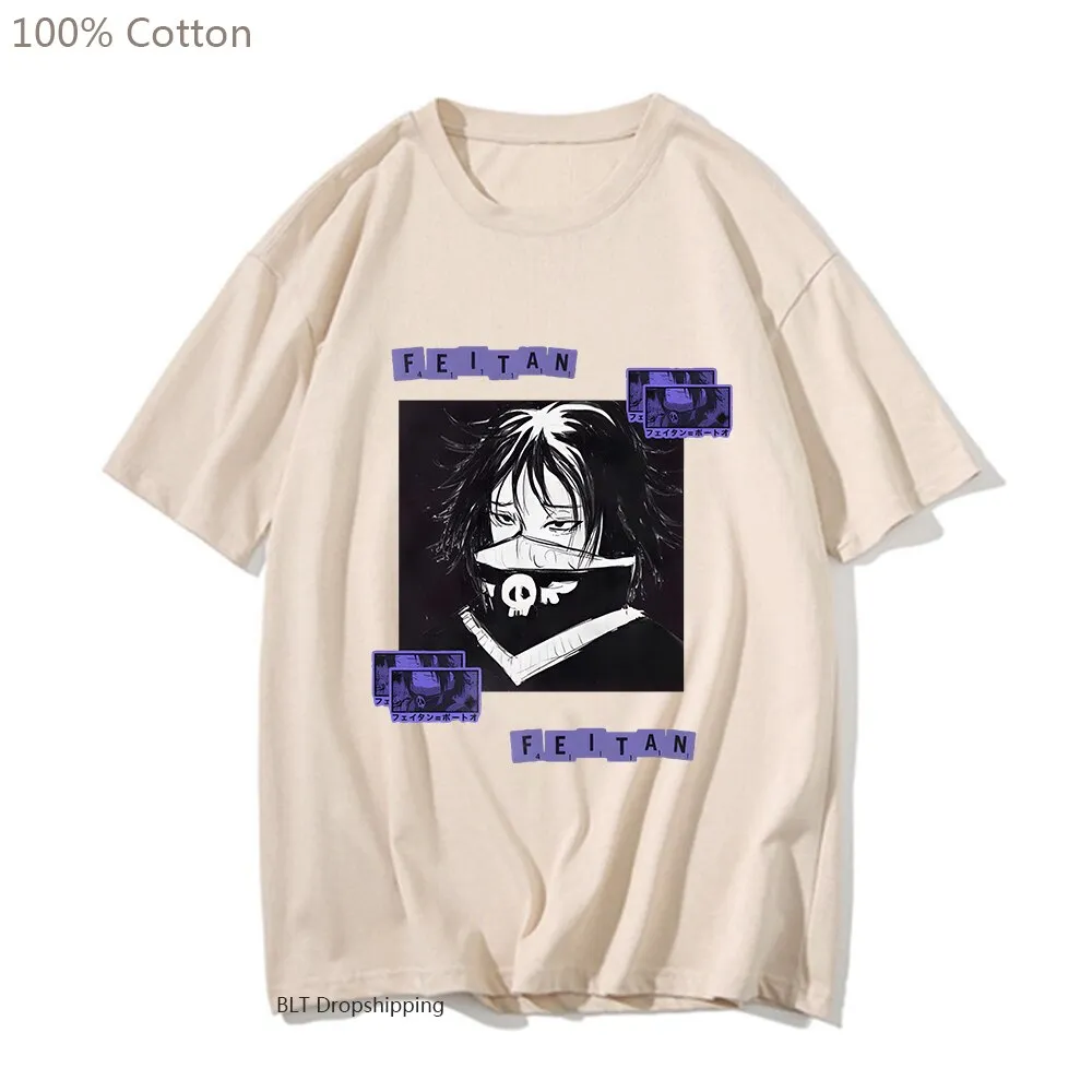 Hunter x Hunter Feitan Graphic T-shirt 100% Cotton Short Sleeve Summer Streetwear