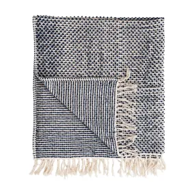 INDIGO DOT COTTON WOVEN THROW