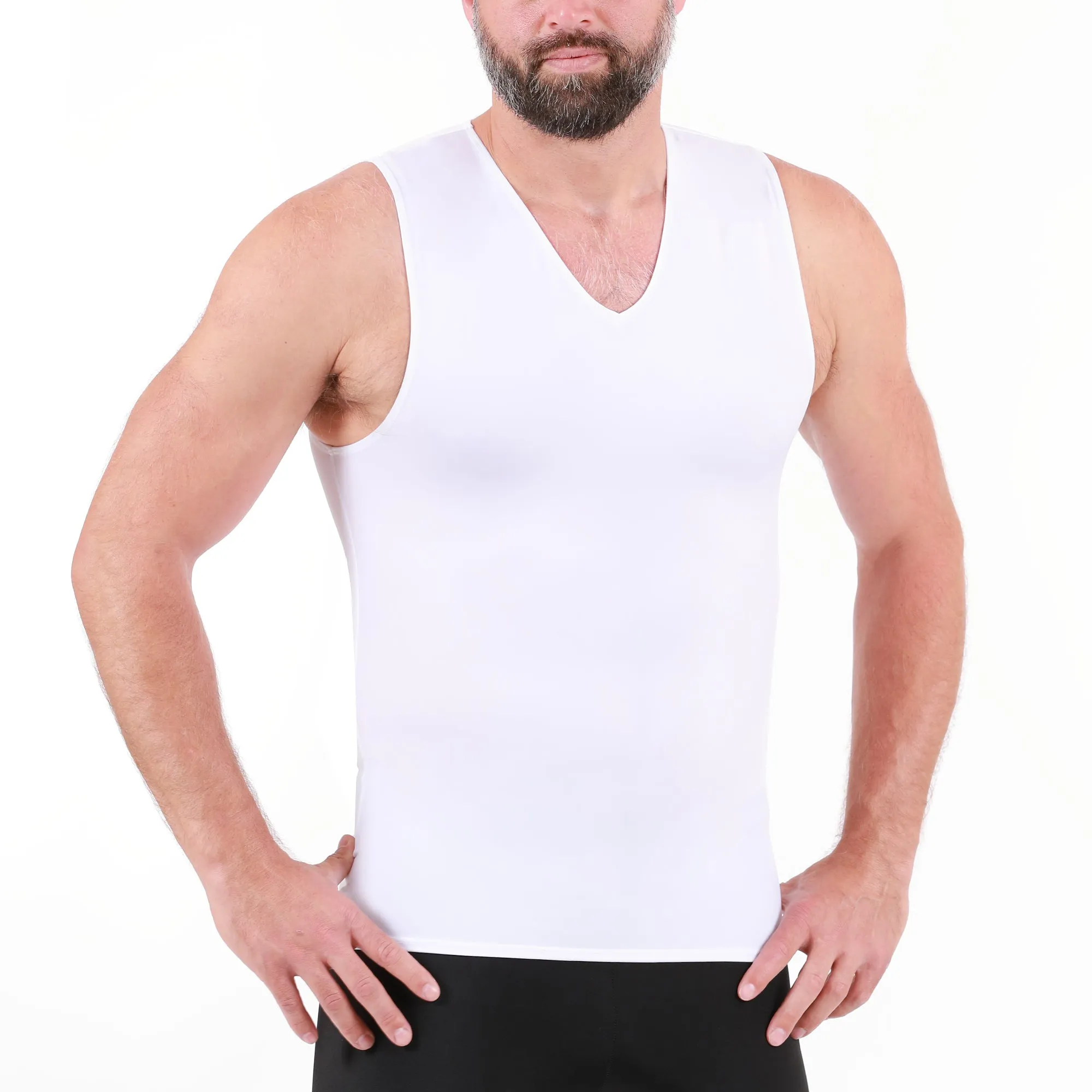 Insta Slim Big & Tall Compression V-Neck Tank VS00N1BT