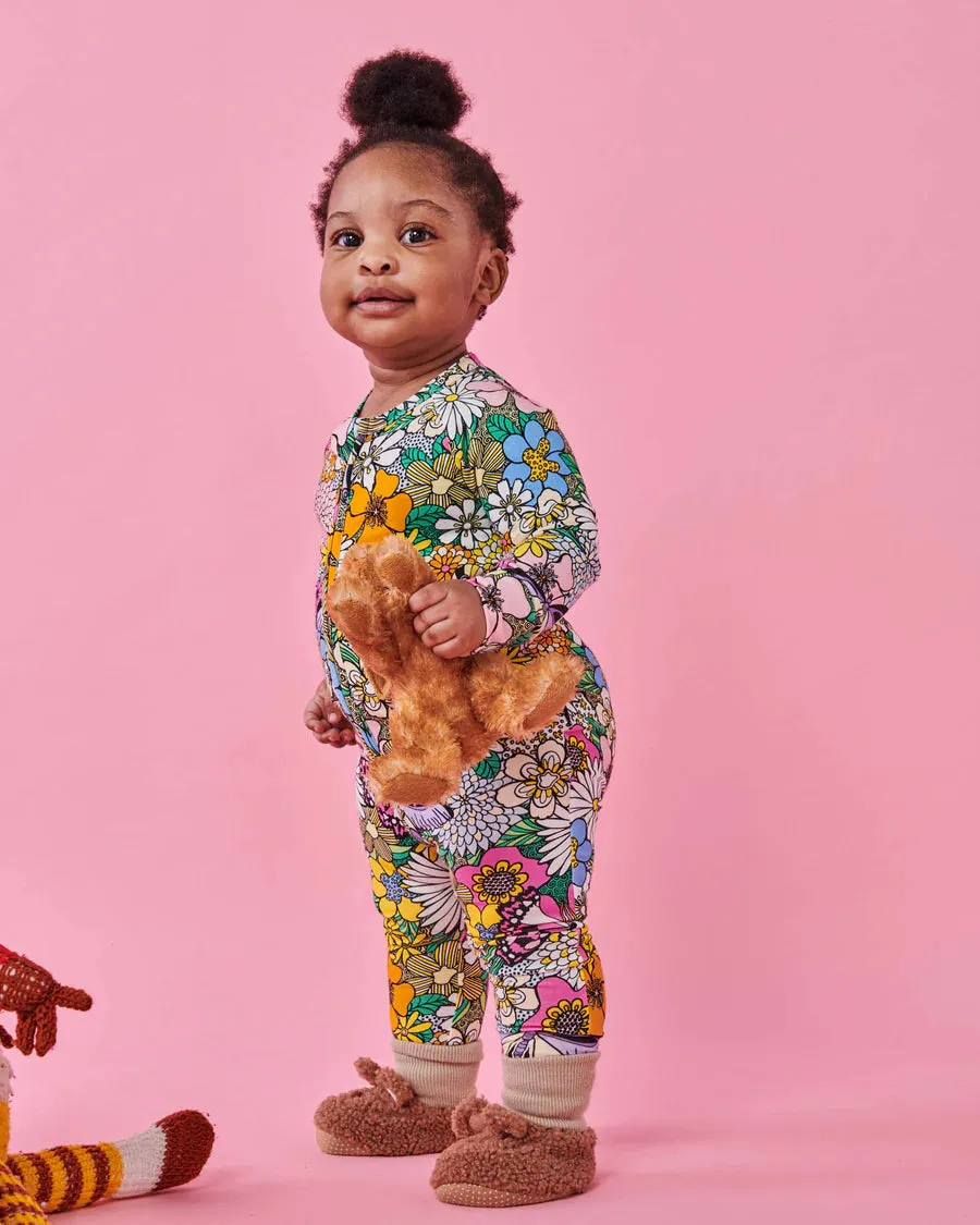 Kip & Co BABY | Bliss Floral Organic Long Sleeve Zip Romper