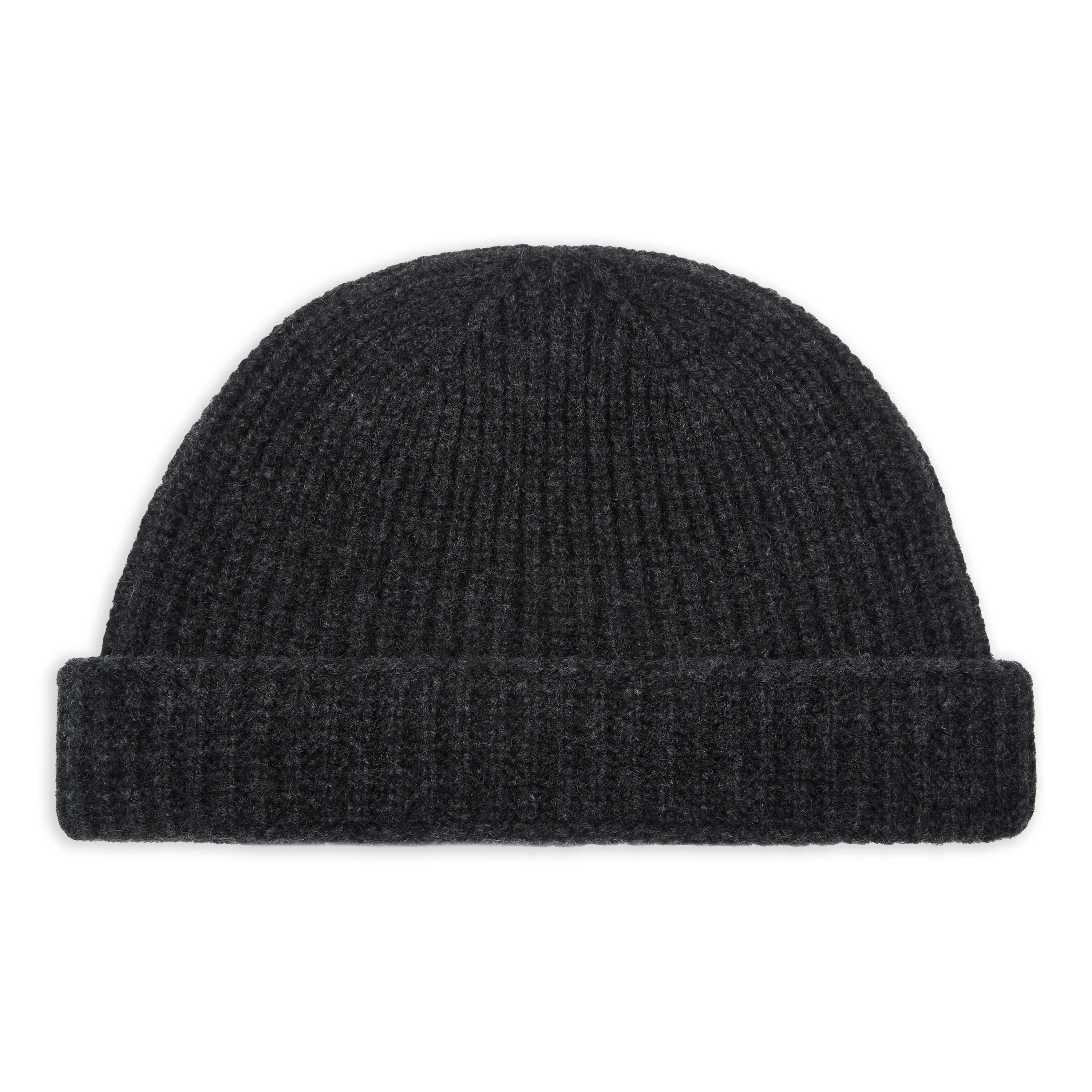 Lambswool Beanie Hat - Charcoal