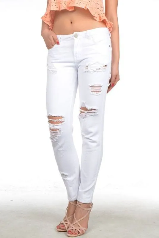 Last Chance! Signature 8 Relaxed Fit White Jeans IP629W