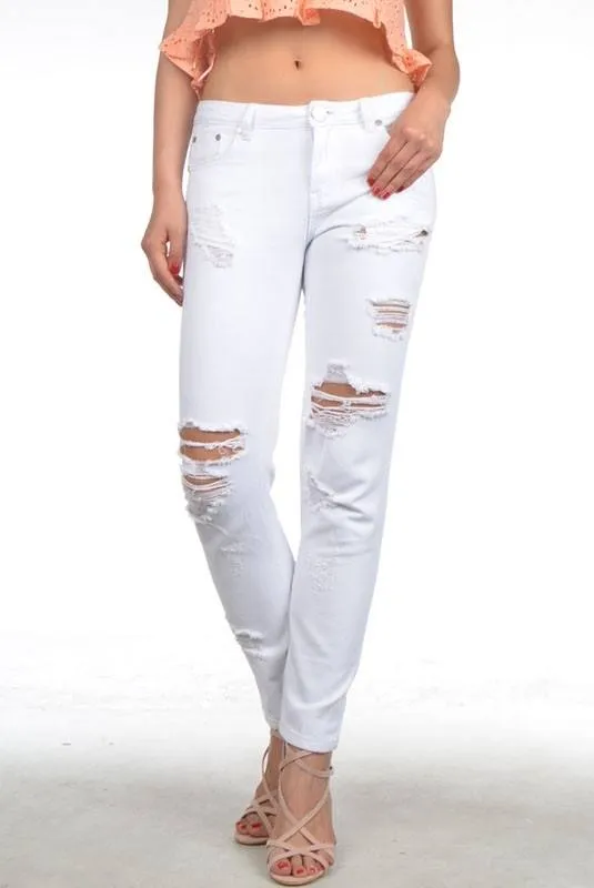 Last Chance! Signature 8 Relaxed Fit White Jeans IP629W