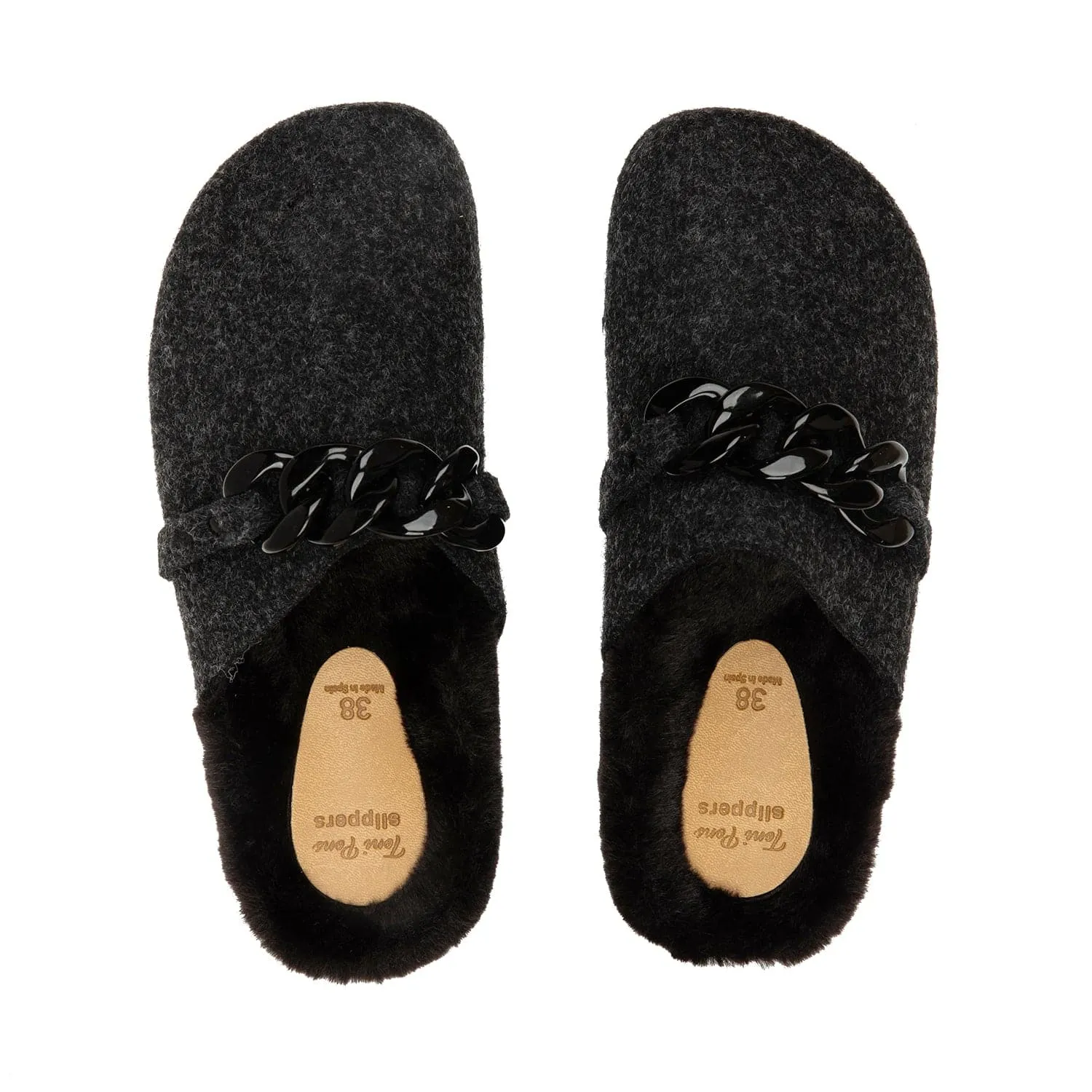 Leia Felt Slippers with Cushioned Comfort for Women - Leia