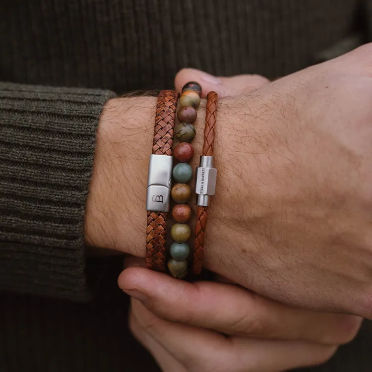 Luke Landon Nappa Leather Bracelet Peanut