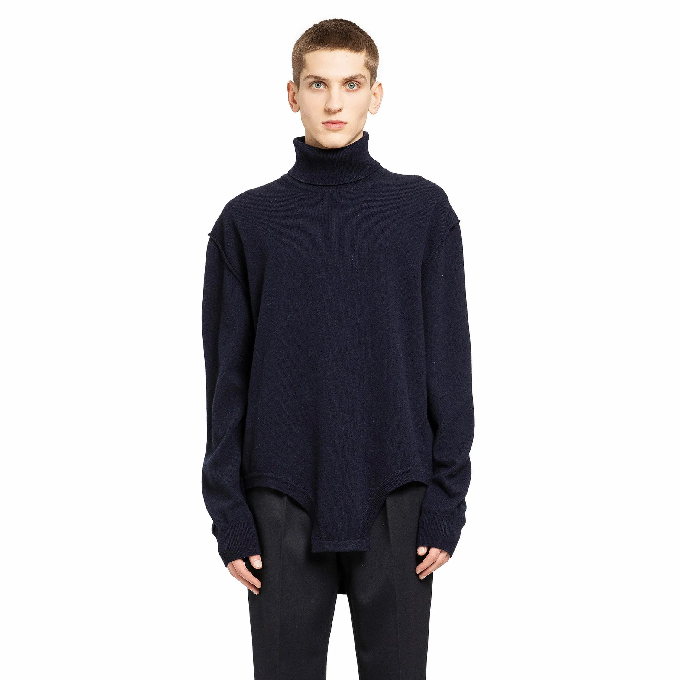 MAISON MARGIELA MAN BLUE KNITWEAR