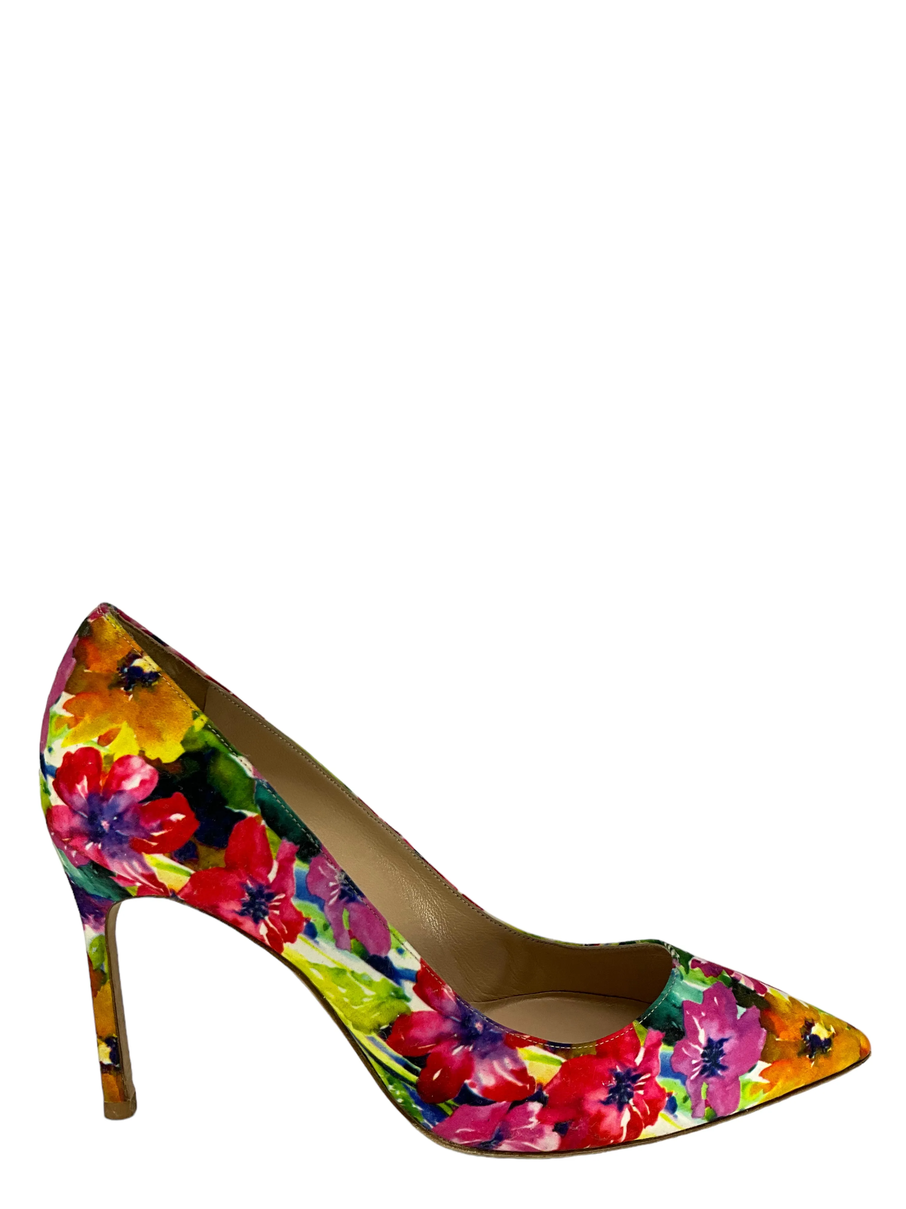 Manolo Blahnik Floral Print Pumps Size 11