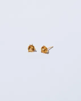 Martini Stud Earrings - Mega Yellow Beryl