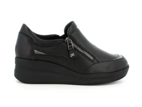 Melluso donna scarpe comfort in pelle con zip