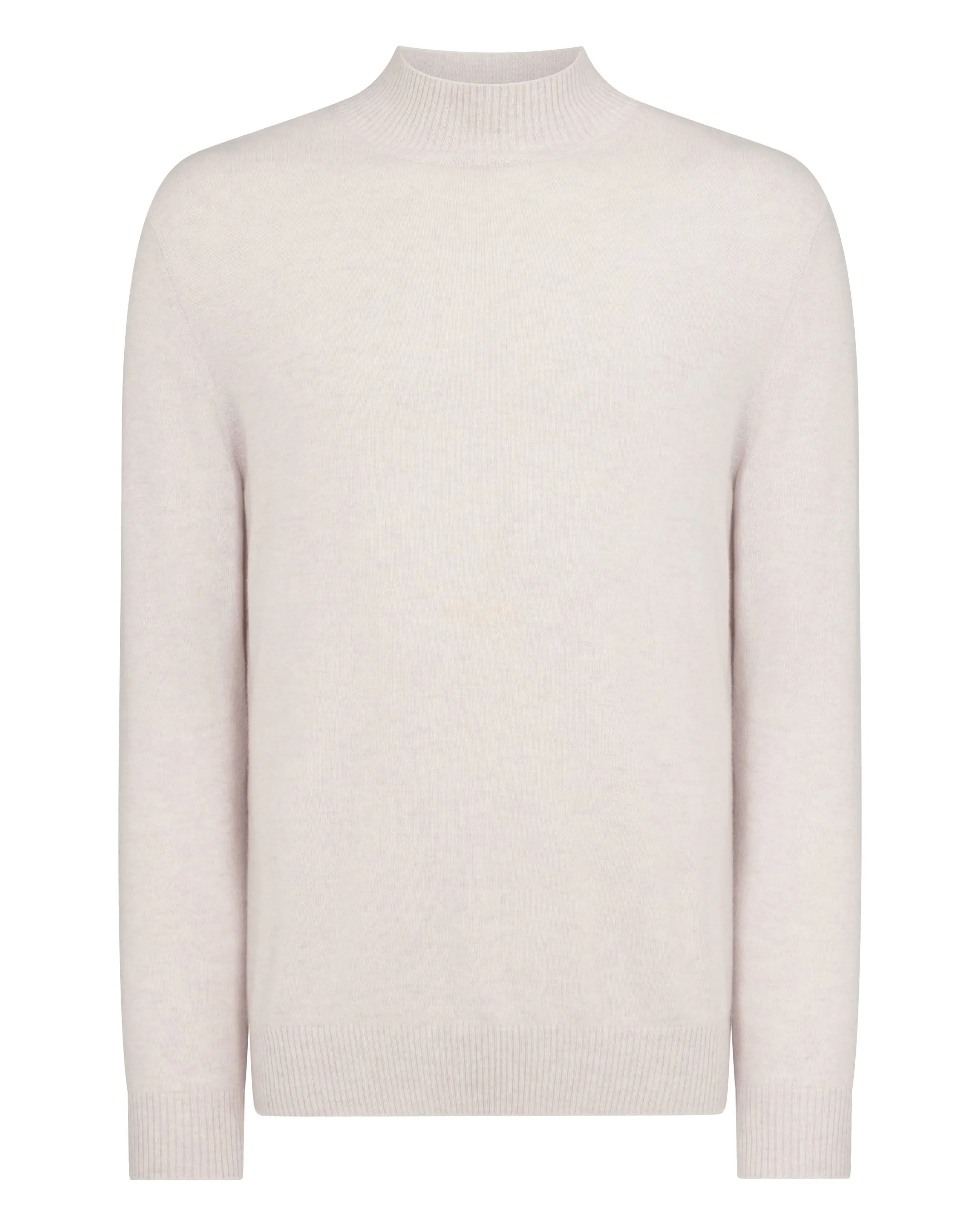 Men's Mayfair Turtle Neck Cashmere Sweater Frost White