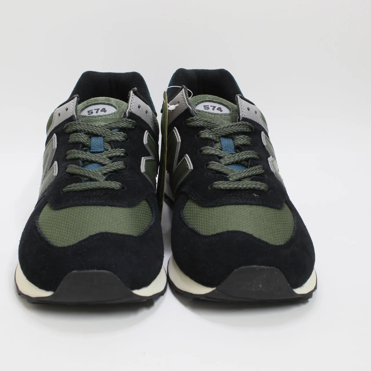 Mens New Balance 574 Black Olive Blue Trainers