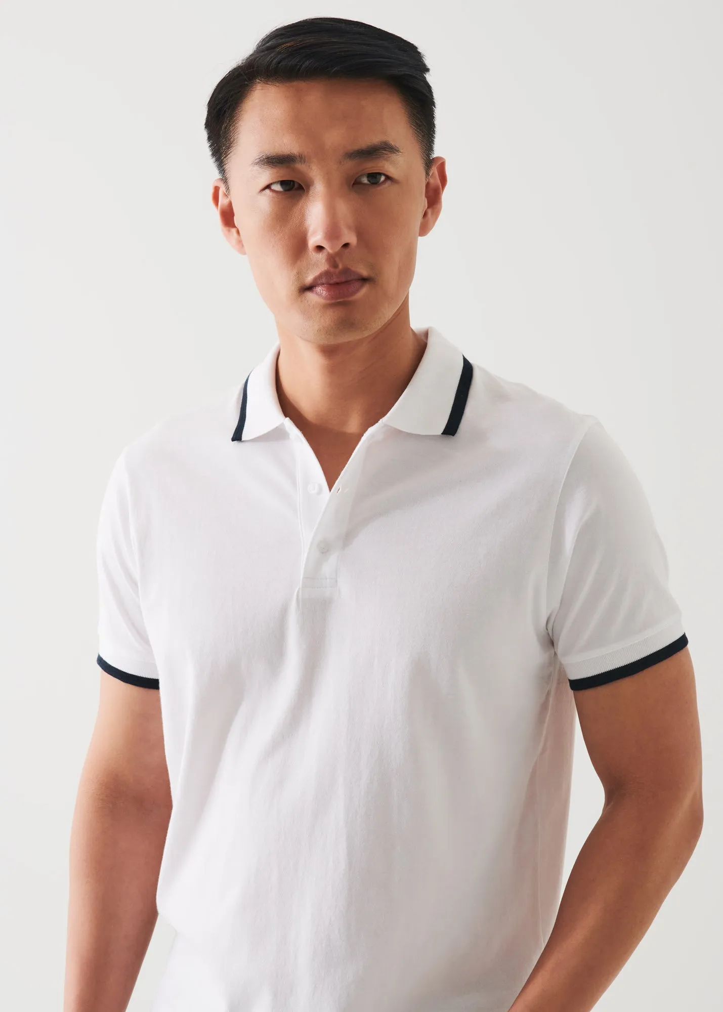 MERCERIZED PIMA COTTON TIPPED POLO