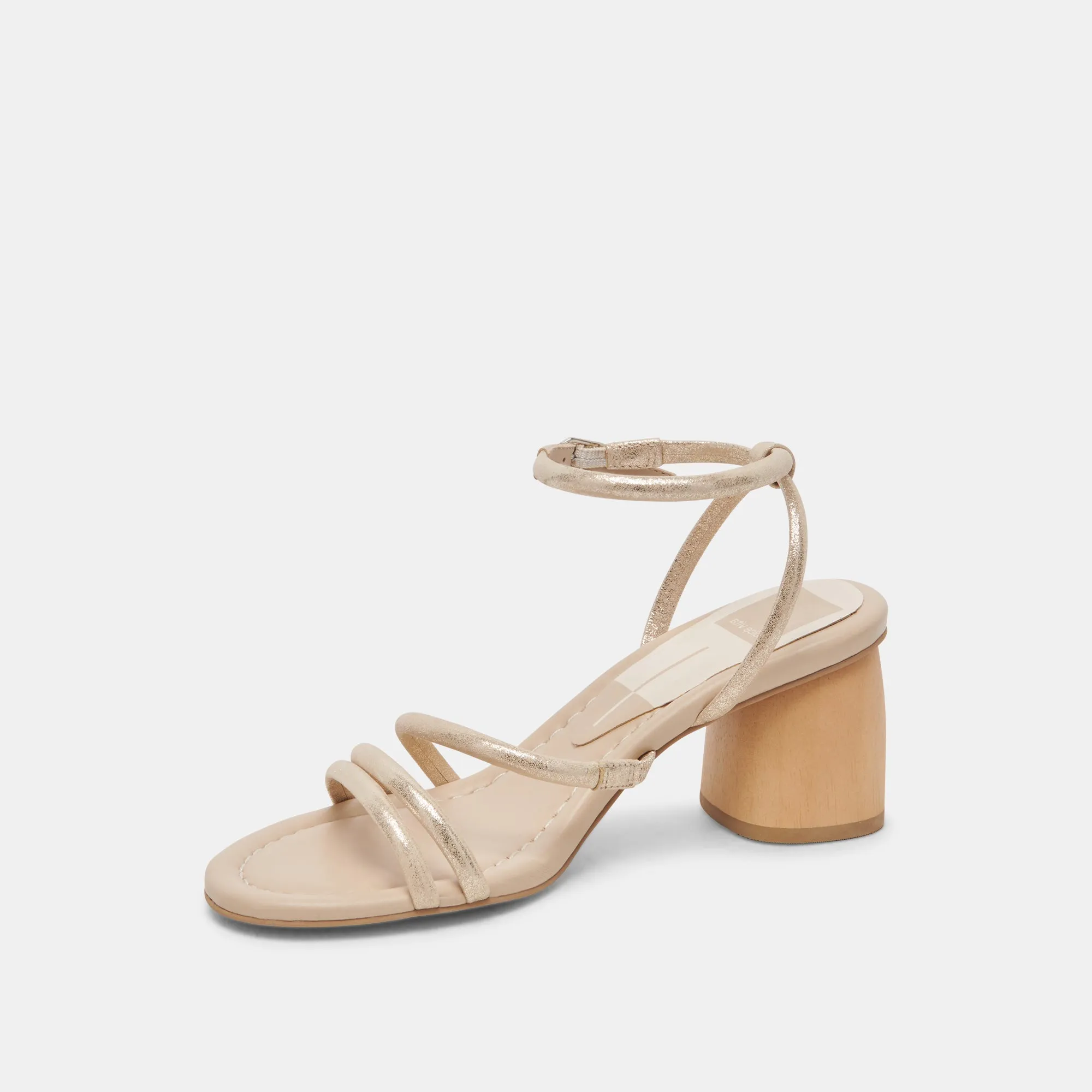 MIKAEL HEELS LIGHT GOLD NUBUCK