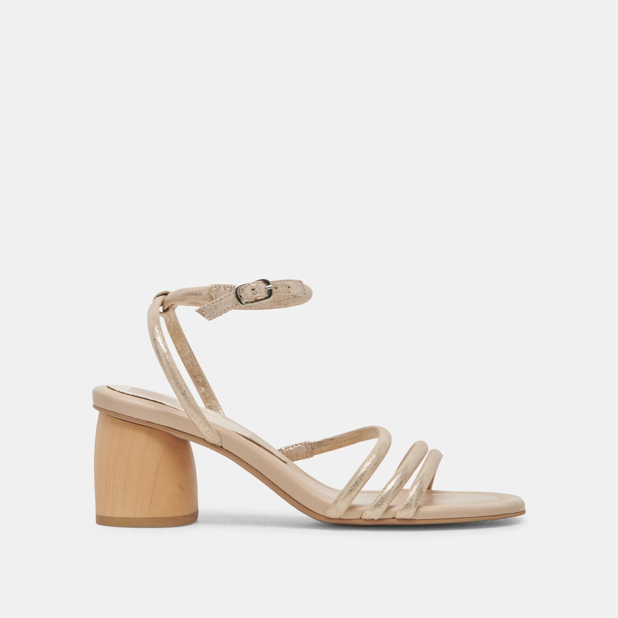 MIKAEL HEELS LIGHT GOLD NUBUCK