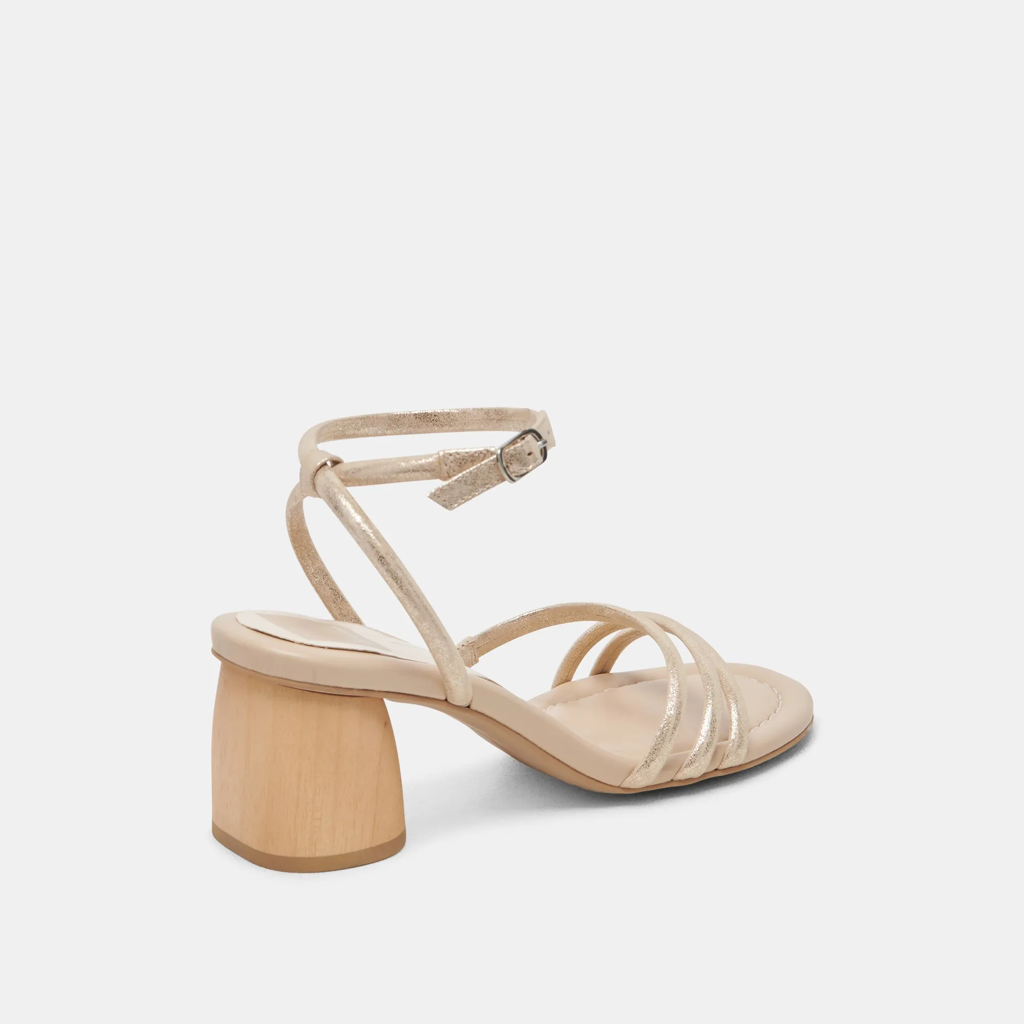 MIKAEL HEELS LIGHT GOLD NUBUCK