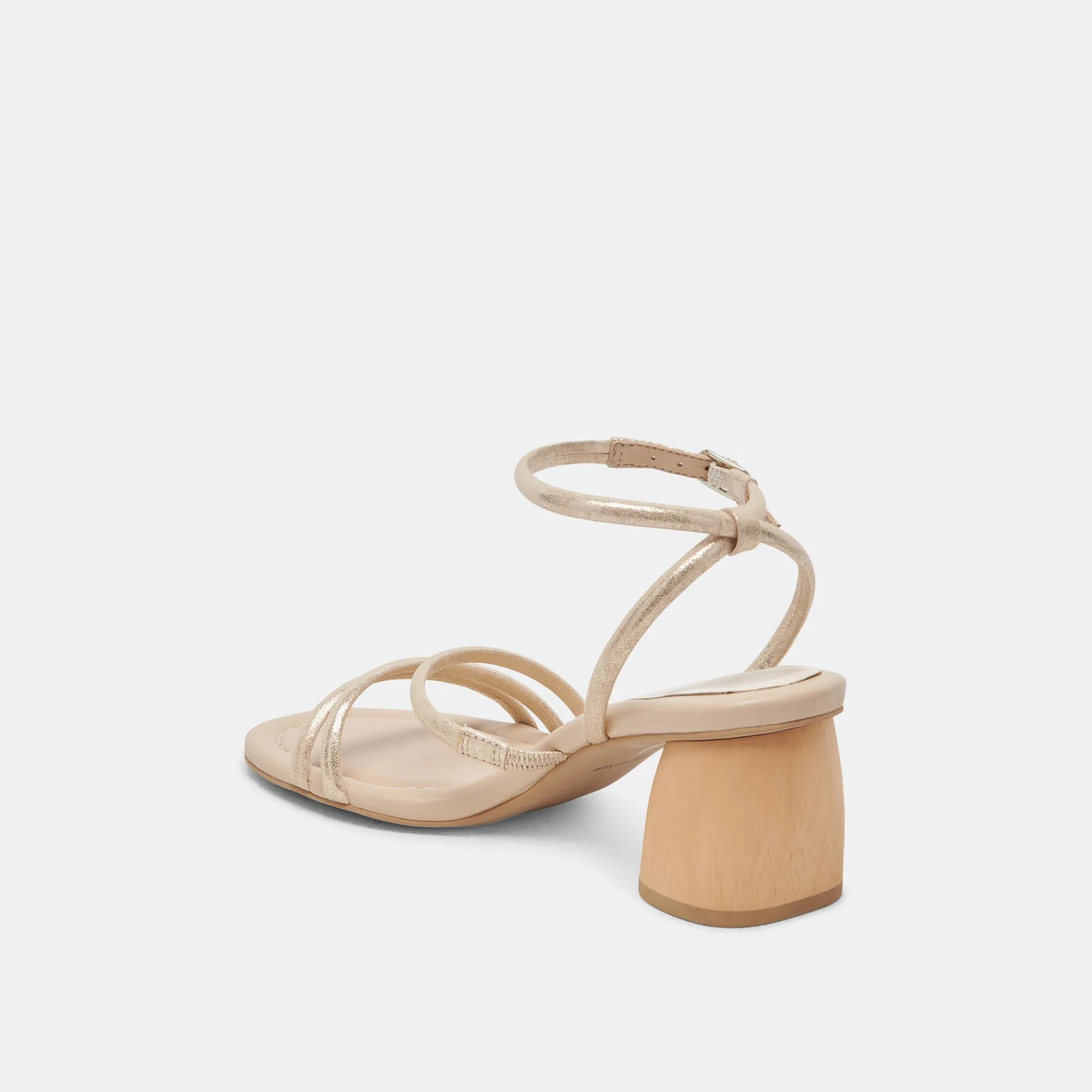 MIKAEL HEELS LIGHT GOLD NUBUCK