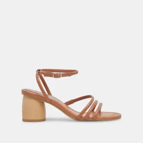 MIKAEL HEELS TAN LEATHER