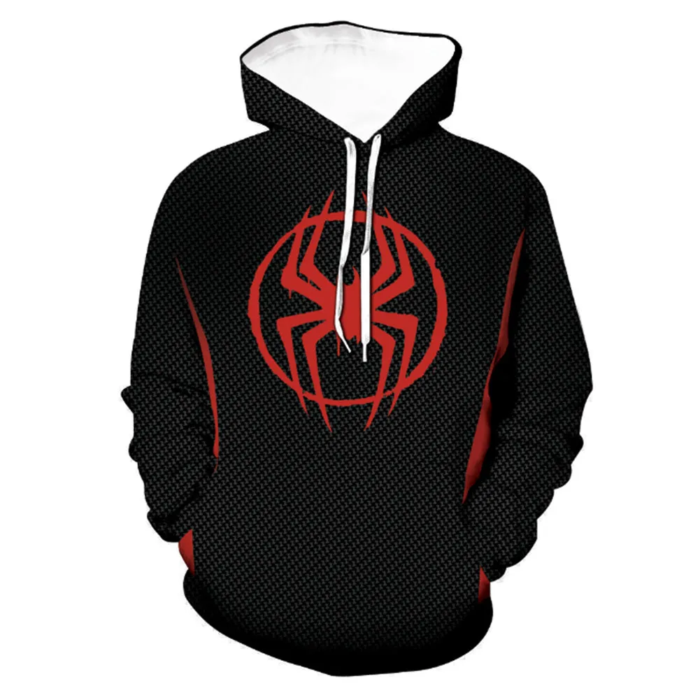 Miles Morales Cosplay Hoodie 3D Printed Hooded Sweatshirt Men Women  Casual Streetwear Pullover