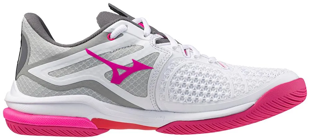 Mizuno Women's Wave Exceed Tour 6 AC - White/Radiant Red