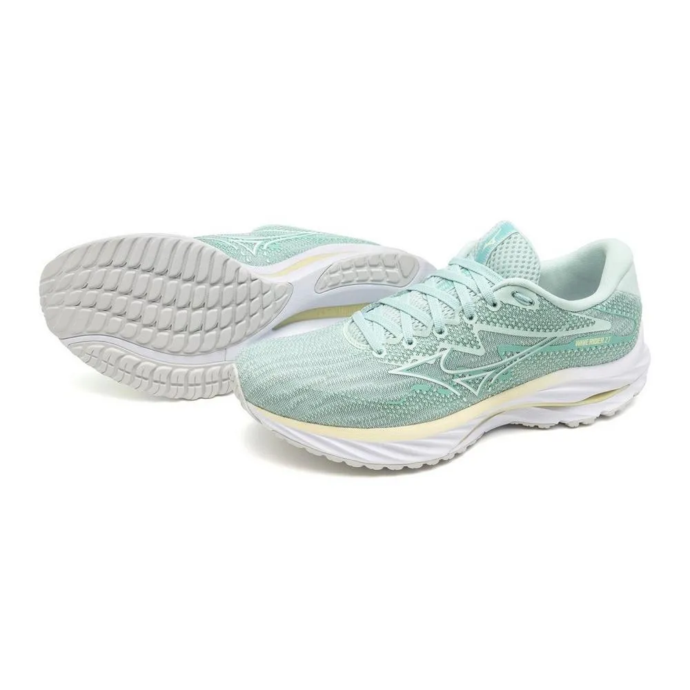 Mizuno Women's Wave Rider 27 - Eggshell Blue/White